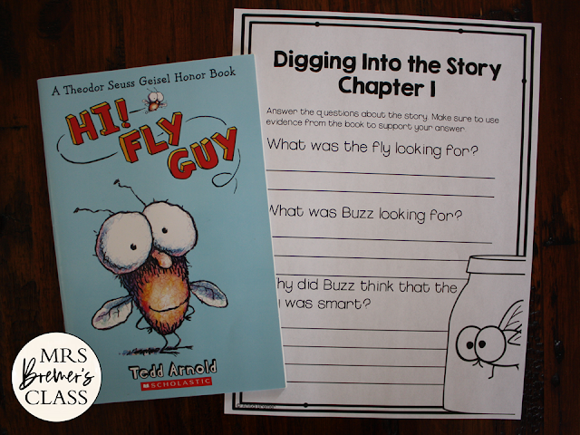 Hi Fly Guy book study literacy unit Common Core companion activities for 1st and 2nd grades