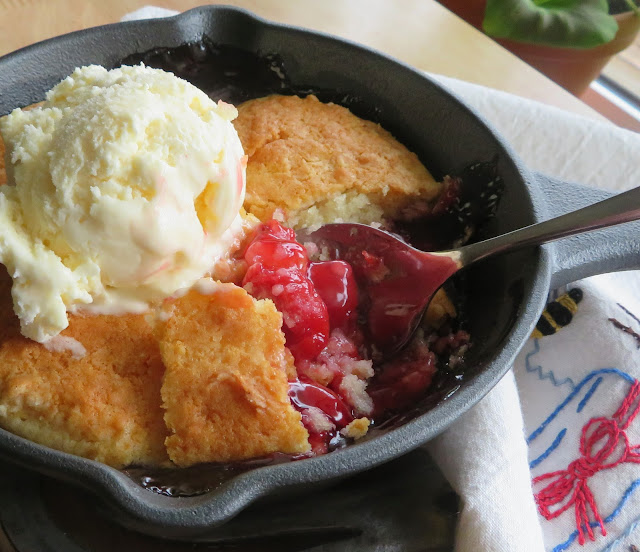 Skillet Cherry Cobbler