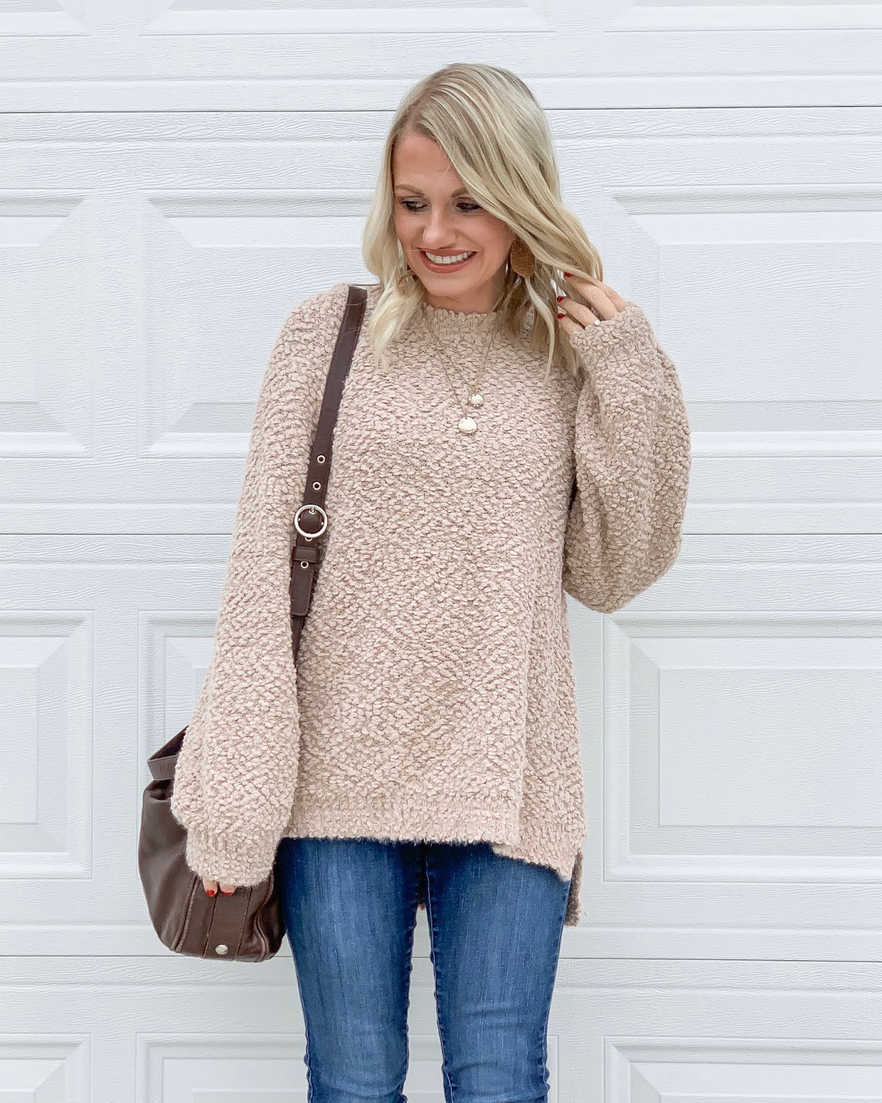 Before the Bump Style- Popcorn Knit Sweater from PinkBlush | Thrifty ...