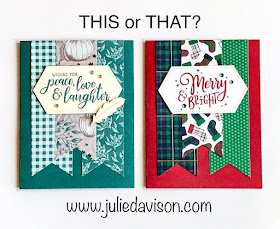 This or That? Stampin' Up! Everything Festive Cards for Autumn and Christmas ~ 2019 Holiday Catalog ~ Card Layout ~ www.juliedavison.com