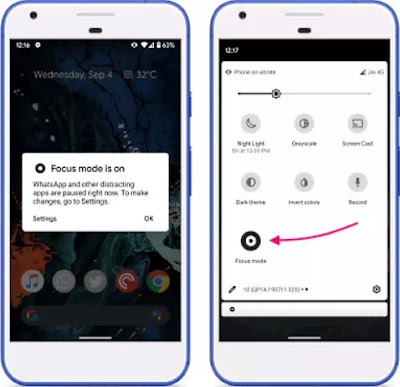 Cara menggunakan Mode Focus akan Android 10-3 Cara menggunakan Mode Focus atas Android 10-3