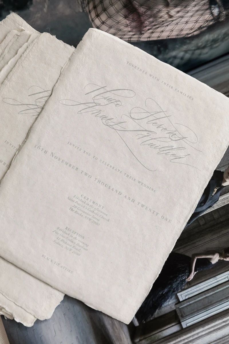 luxury calligrapher sydney LOVE COLLECTION wedding stationery invitations menus custom