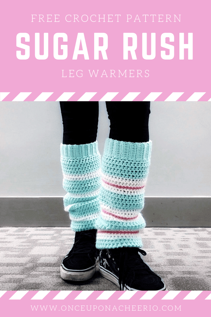 Sugar Rush Leg Warmers Crochet Pattern - Once Upon a Cheerio