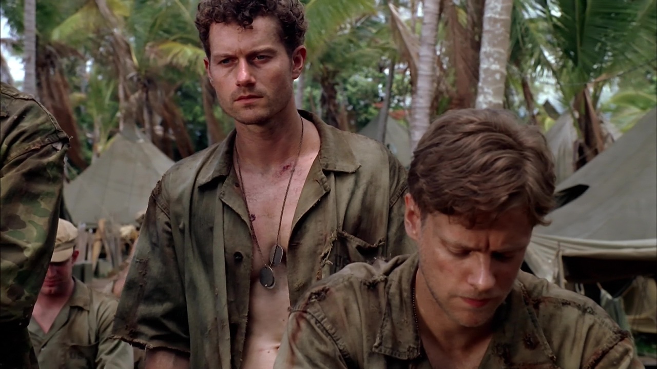 James Badge Dale and Jacob Pitts shirtless in The Pacific 1-04 "Glouce...