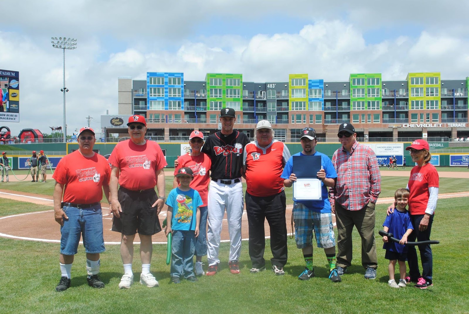 Lansing Lugnuts Booster Club May 2016 Player of the Month Jon Harris