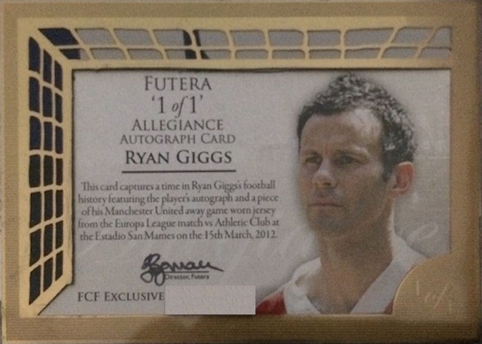 Football Cartophilic Info Exchange Futera Football Card Forum '1 of 1' Allegiance Autograph Card