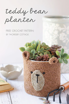 Amigurumi crochet plant pot cover