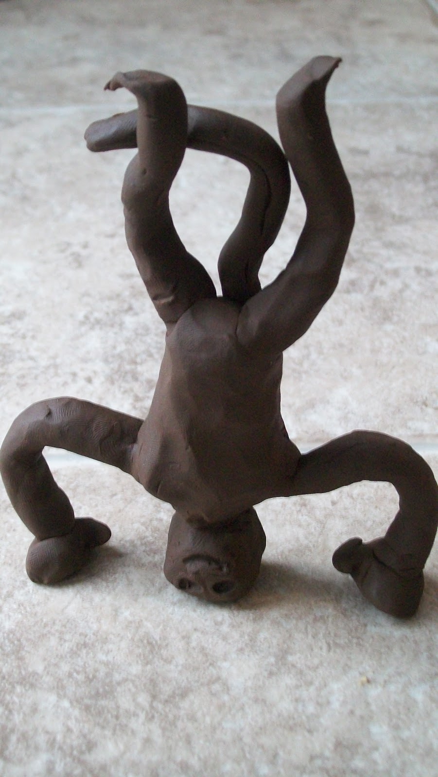 USU Art 3700 Monkey Modeling Clay Sculpture