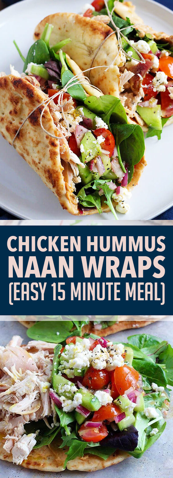 Chicken Hummus Naan Wraps (Easy 15 Minute Meal) - 25idnews