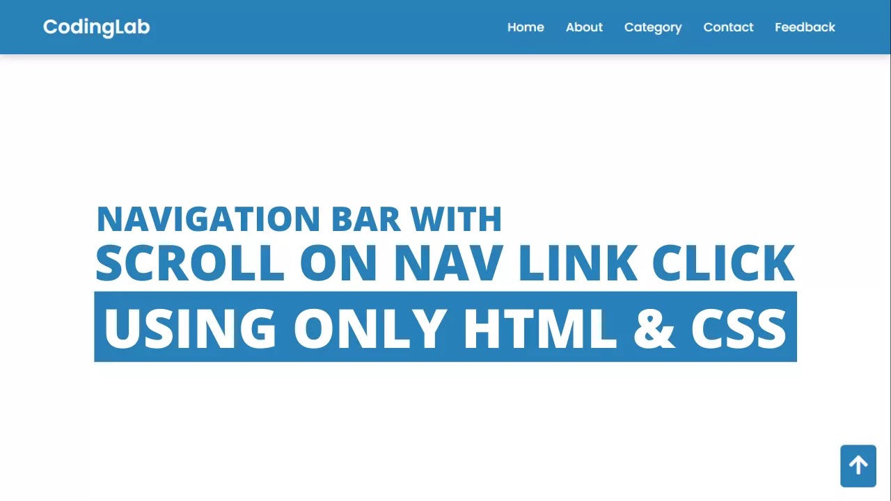 Navigation Bar With Page Scroll Every Section | Free Source
