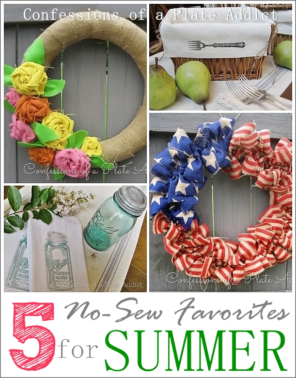 Confessions Of A Plate Addict Five Favorite No Sew Projects For Summer