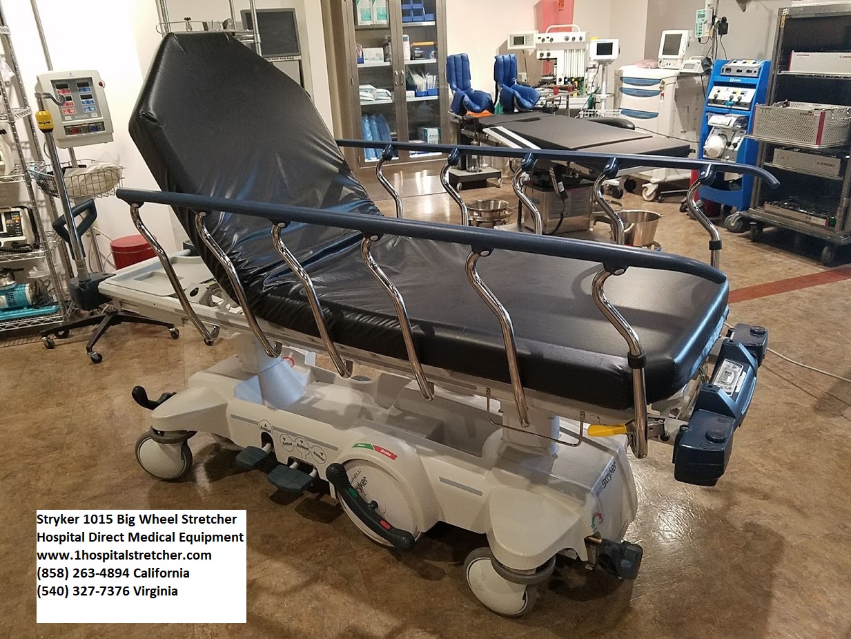 Hospital Medical Equipment for Sale Stryker 1015 SM204 Big Wheel Stretcher