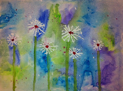 dandelion watercolor angela anderson kid painting class masking watercolour dandelions