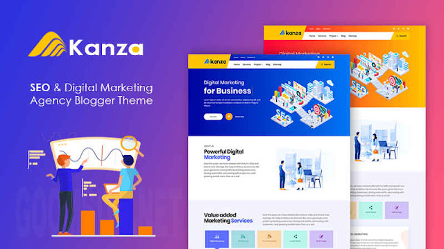 FREE DOWNLOAD KANZA - SEO AND DIGITAL MARKETING AGENCY BLOGGER TEMPLATE BY THEMEKIT.TK