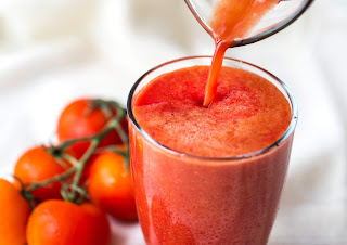 Tomato juice retains the heart