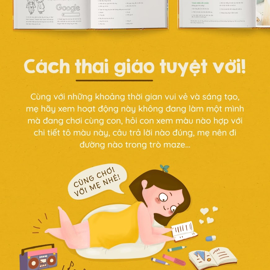 [A116] Giải pháp số 1 giảm căng thẳng: Sách tô màu bán chạy dành riêng cho Mẹ Bầu thông thái