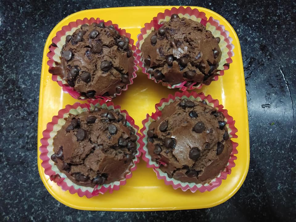 Few things baked Double chocolate cup cakes