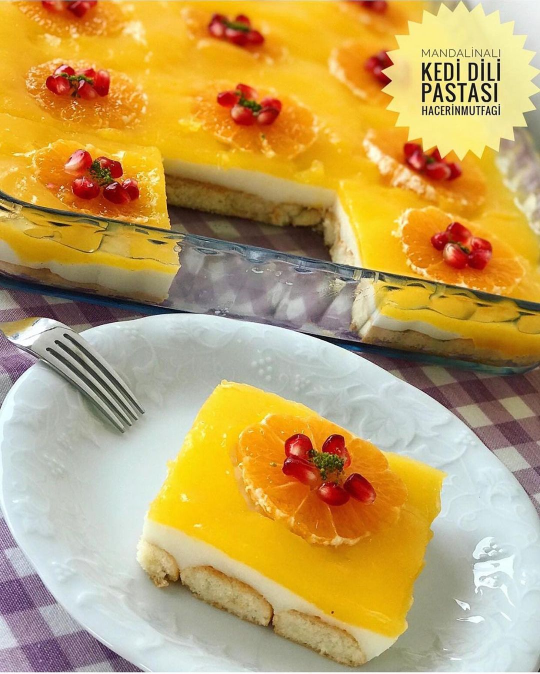 Mandalinalı Kedidilli Pasta Pratik Tarifim