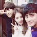 SNSD SeoHyun posed for a cute picture with EXO's Chanyeol and Jiang Chao