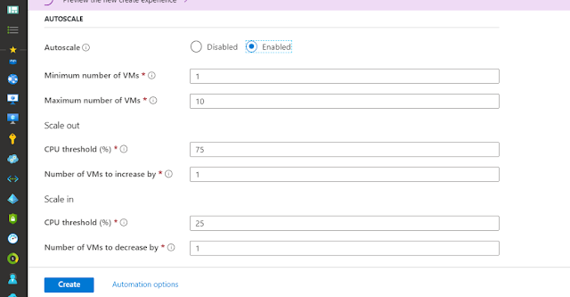 Azure auto scaling image