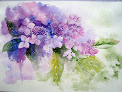 watercolor flowers watercolour pink floral hydrangeas florals flower paintings daisies hydrangea painting purple watercolourflorals paint watercolours cards painted visit tutorials