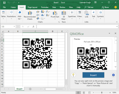 cara membuat simbol QR (barcode) dengan Microsoft Excel-gambar 1 cara merakit pertanda QR (barcode) dengan Microsoft Excel-gambar 1