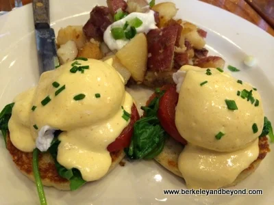 eggs Benedict at Venus restaurant in Berkeley, California