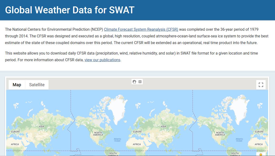 Download daily weather data into csv/text format from ArcSWAT web