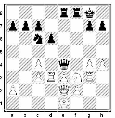 Posición de la partida de ajedrez Winslow - Horn (San Bernardino, 1985)