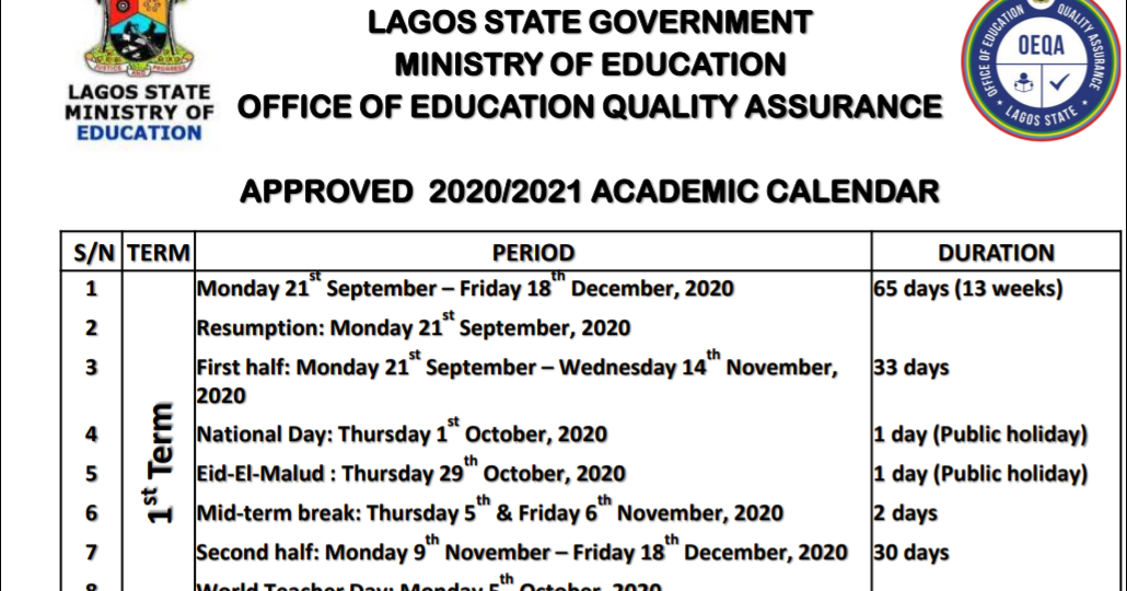 Stella Dimoko Lagos State Govt Approves Calendar For 2020/2021 Academic Year...