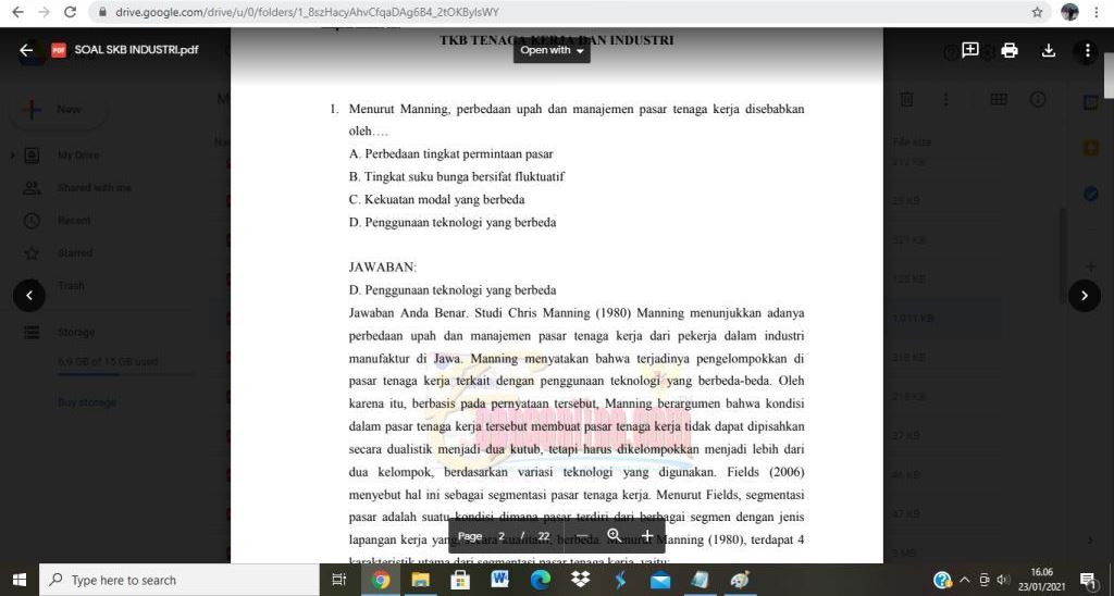 Contoh soal tes P3K Bidang Tenaga Kerja dan Industri Contoh soal tes P3K Bidang Tenaga Kerja dan Industri