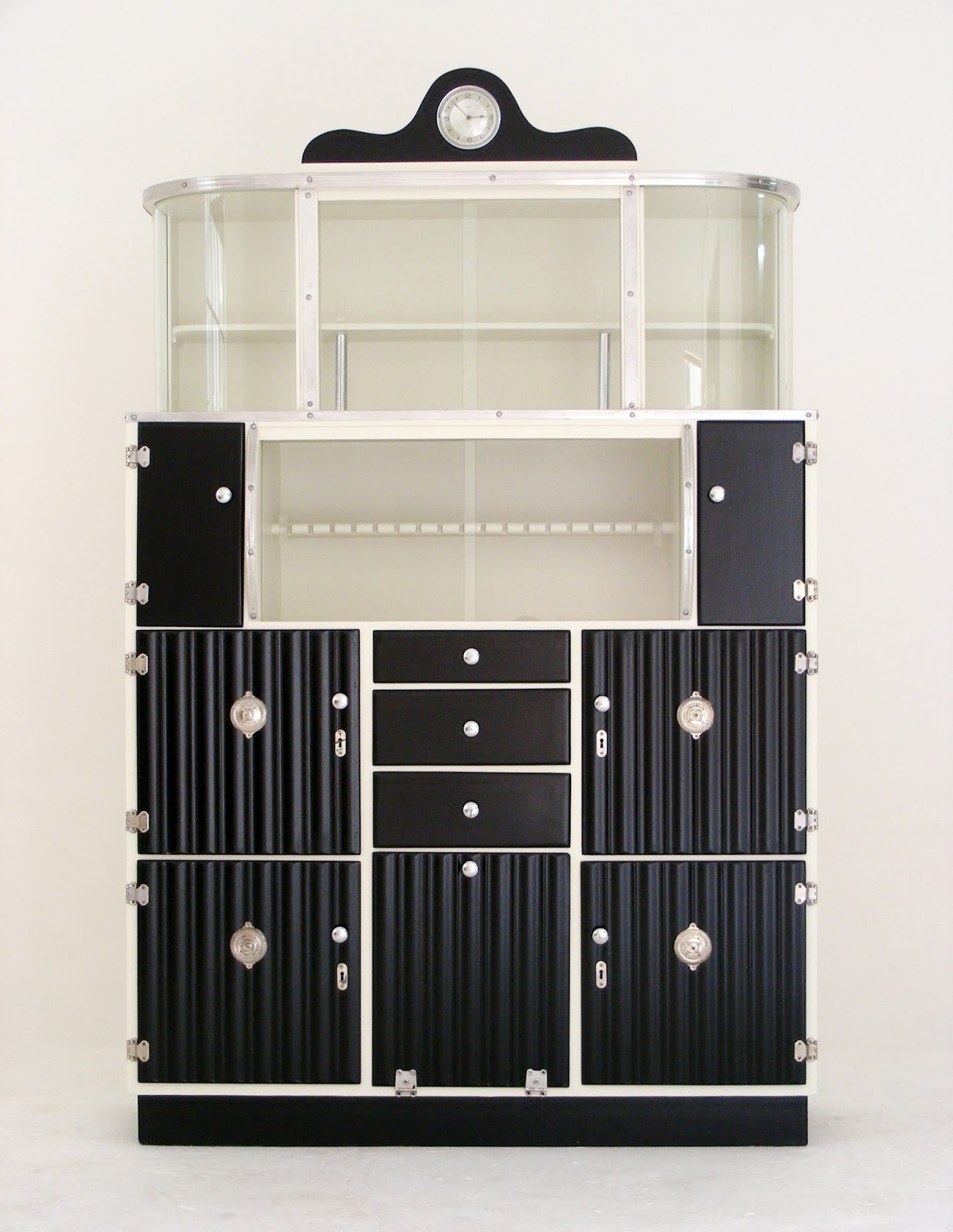 Vamp Furniture A Black And Cream Vintage Kitchen Dresser At