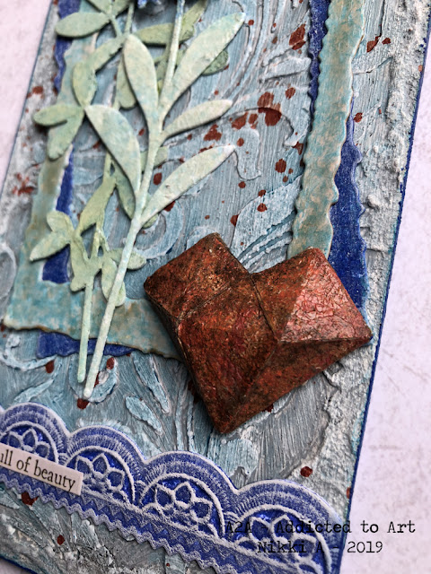 Tim Holtz Faceted Heart and new Wildflowers - Tag Friday