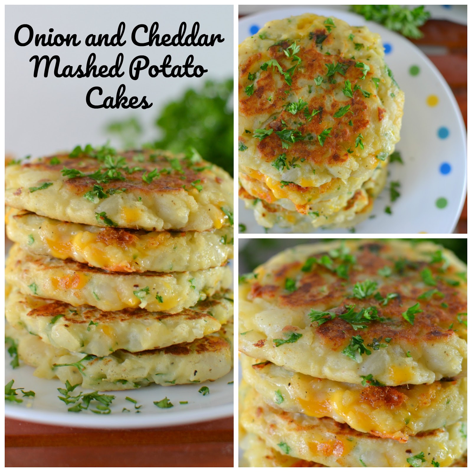 Onion and Cheddar Mashed Potato Cakes Recipe