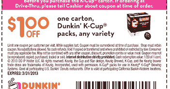 Dunkin Donuts Printable Coupons May 2018 - Info Printable Coupons 2018