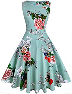 Bridal dresses for spring - Women's Vintage 1950's Floral Spring Garden Rockabilly Swing Prom Party Cocktail Dress