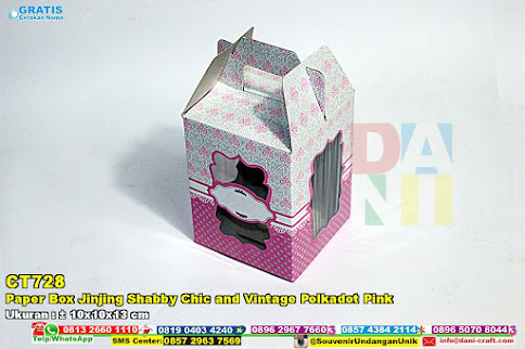 Paper Box Jinjing Shabby Chic And Vintage Polkadot Pink