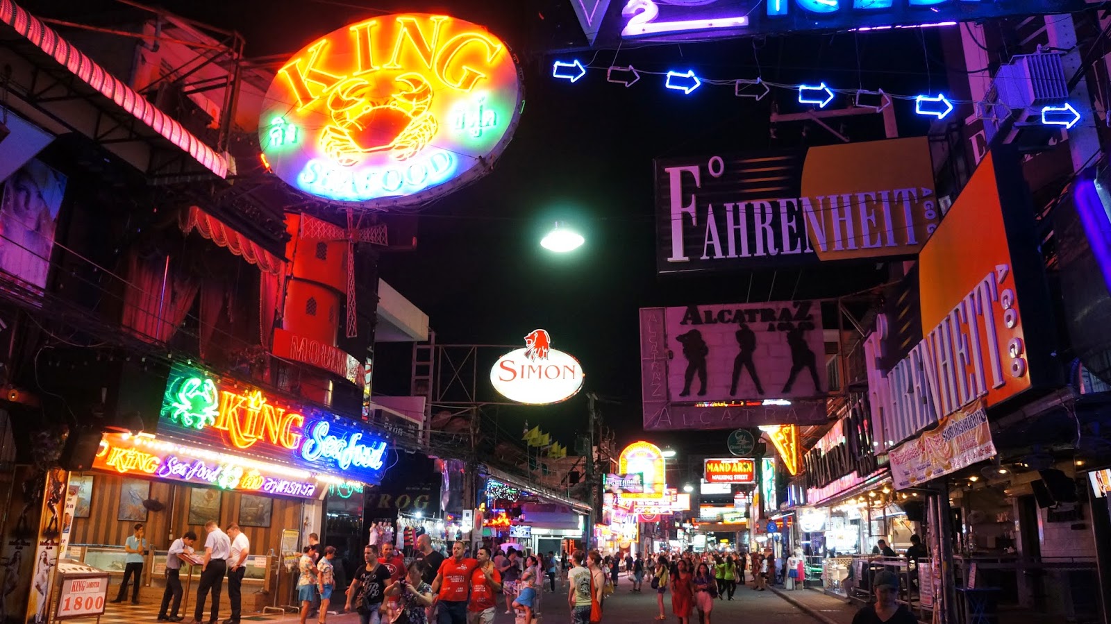 Pattaya Walking Street at night