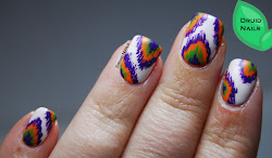 purple orange ikat nail nails halloweeny colours thought too much would