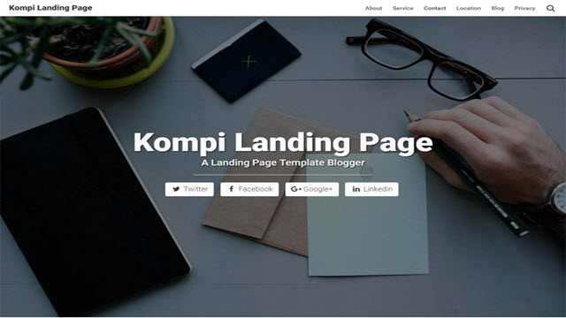 Kompi Landing Page Blogger Templates