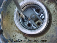 The silver lamp socket screws were loose