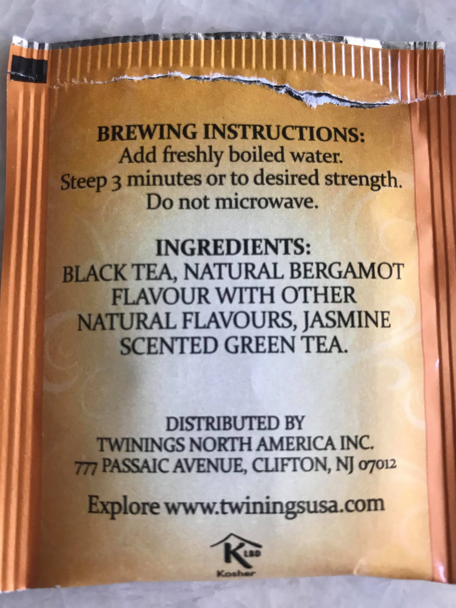 Tea Review Earl Grey Jasmine by Twinings