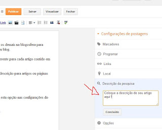 Adicionar meta tag description nos artigos do Blogger