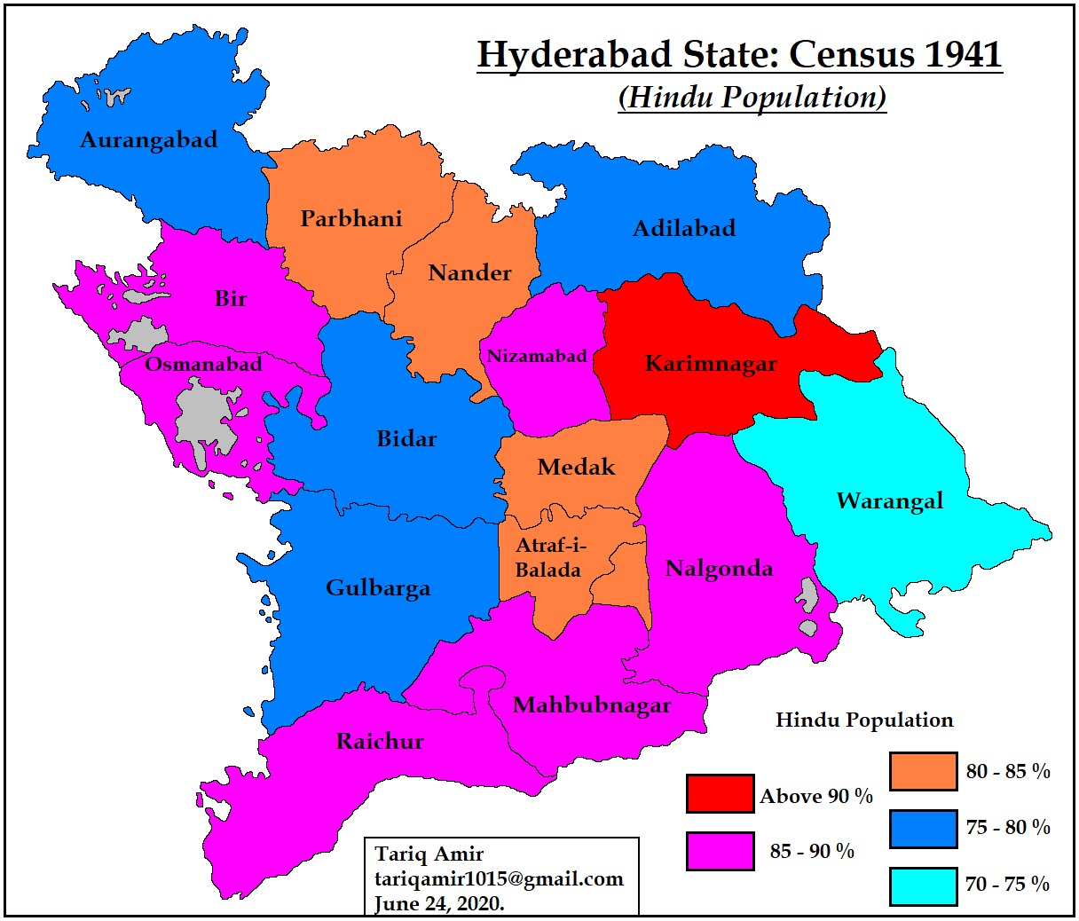 Hyderabad Princely State Map
