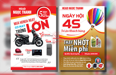 Mẫu tờ rơi Honda được thiết kế đẹp