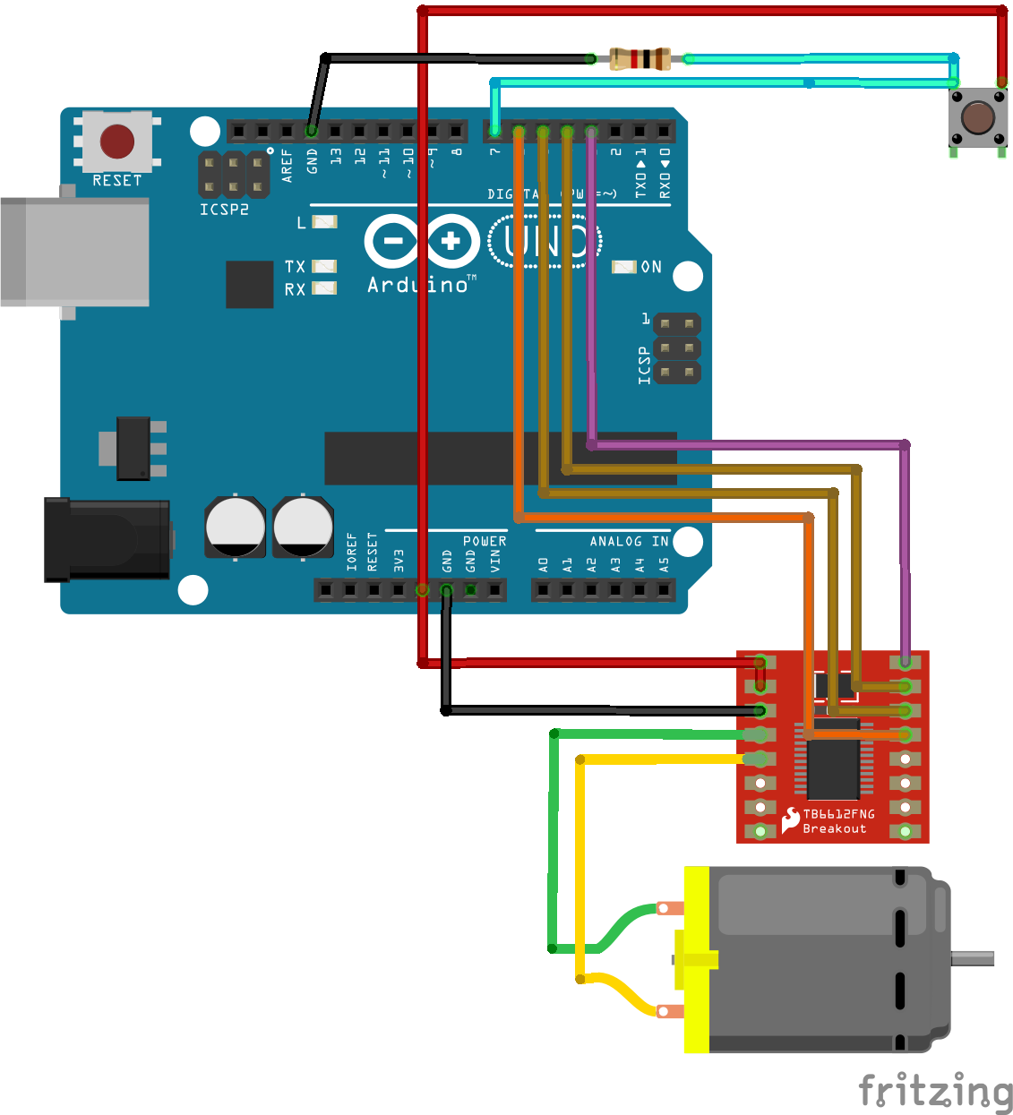 Variador de velocidad para motor de CD con Arduino.