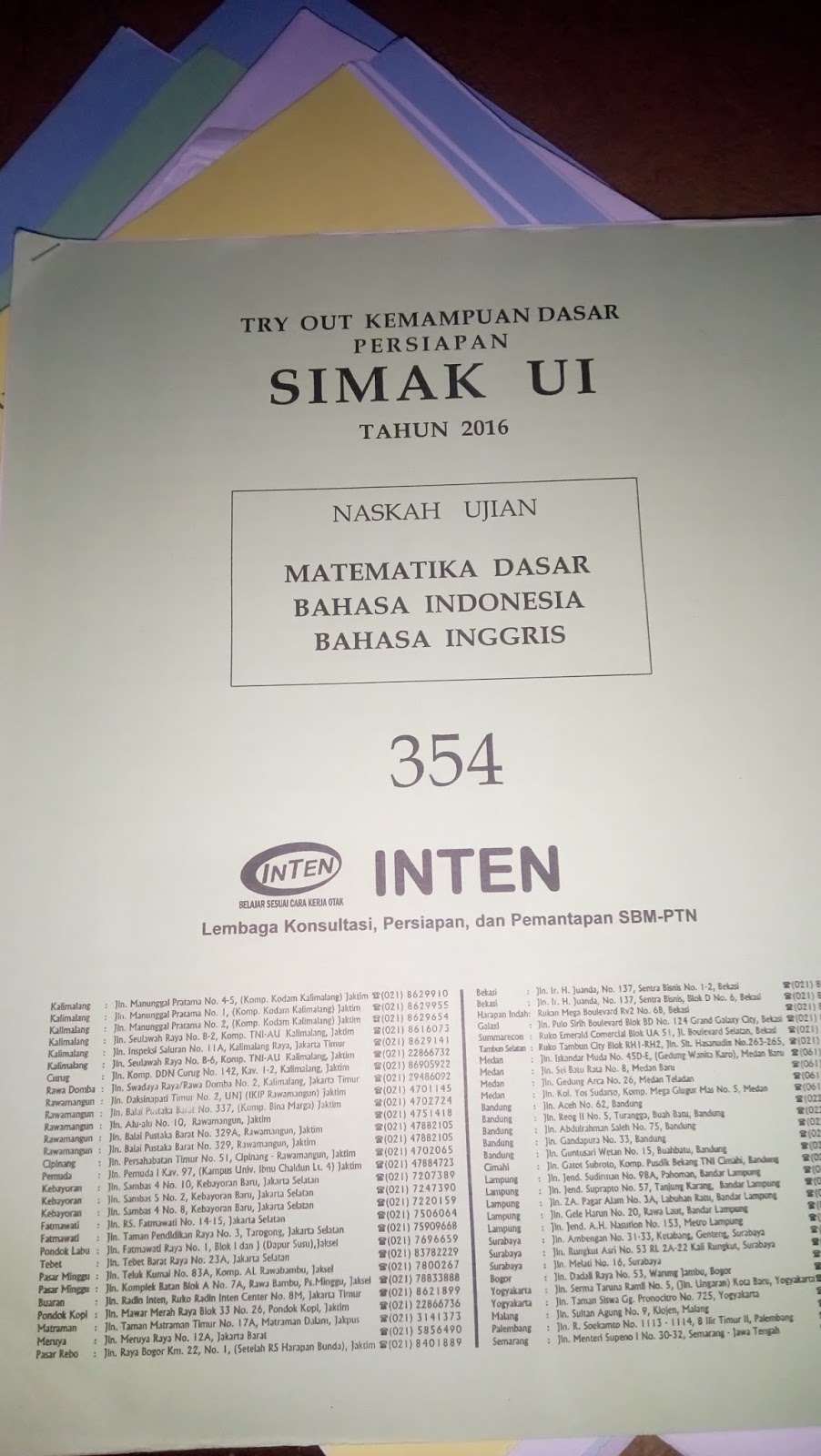 Masa Intensif SBMPTN di Prosus INTEN