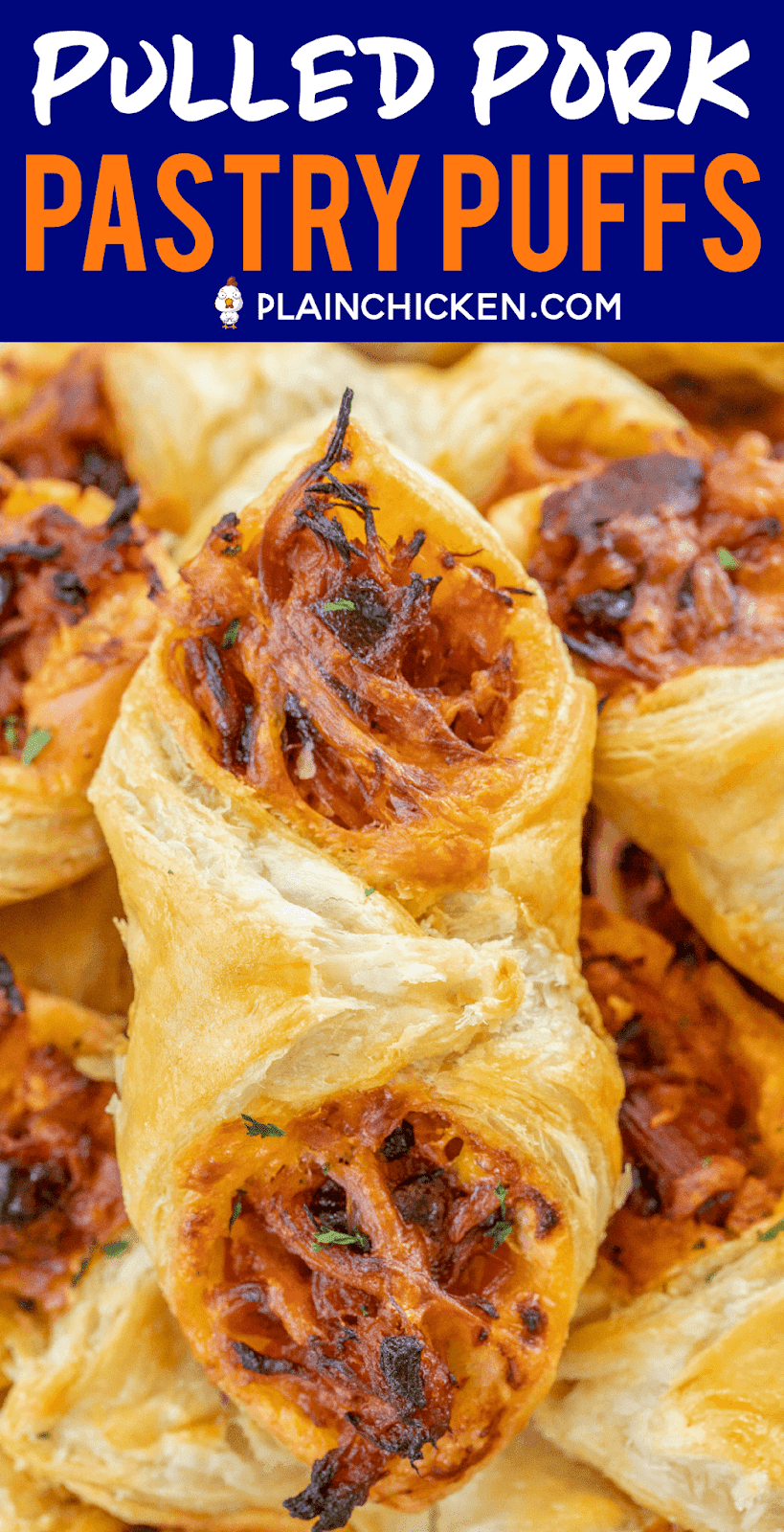 Pulled Pork Pastry Puffs Football Friday Plain Chicken®
