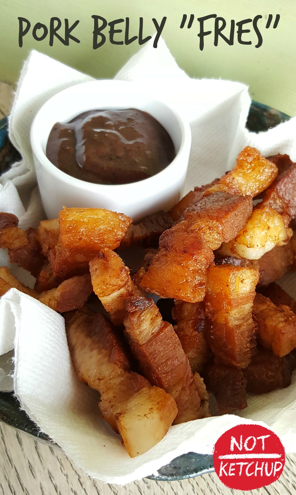 Pork belly fries with Not Ketchup {paleo, keto, low carb}