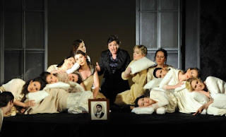 Sara Fulgoni (Polina) & chorus, Queen of Spades - Grange Park Opera 2012 (Photography: Alastair Muir)